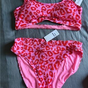 Vibrant Leopard Print Bikini Set